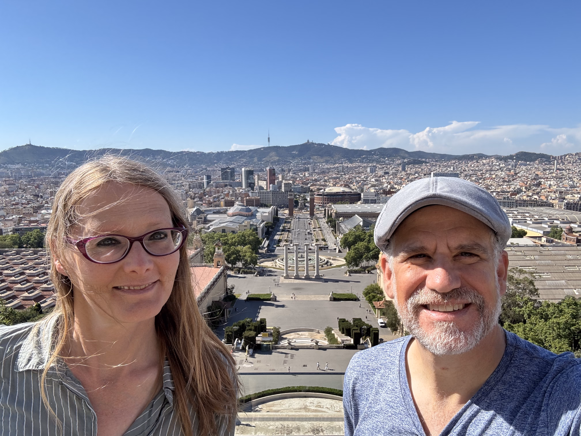 tracey & hunter overlooking Barcelona