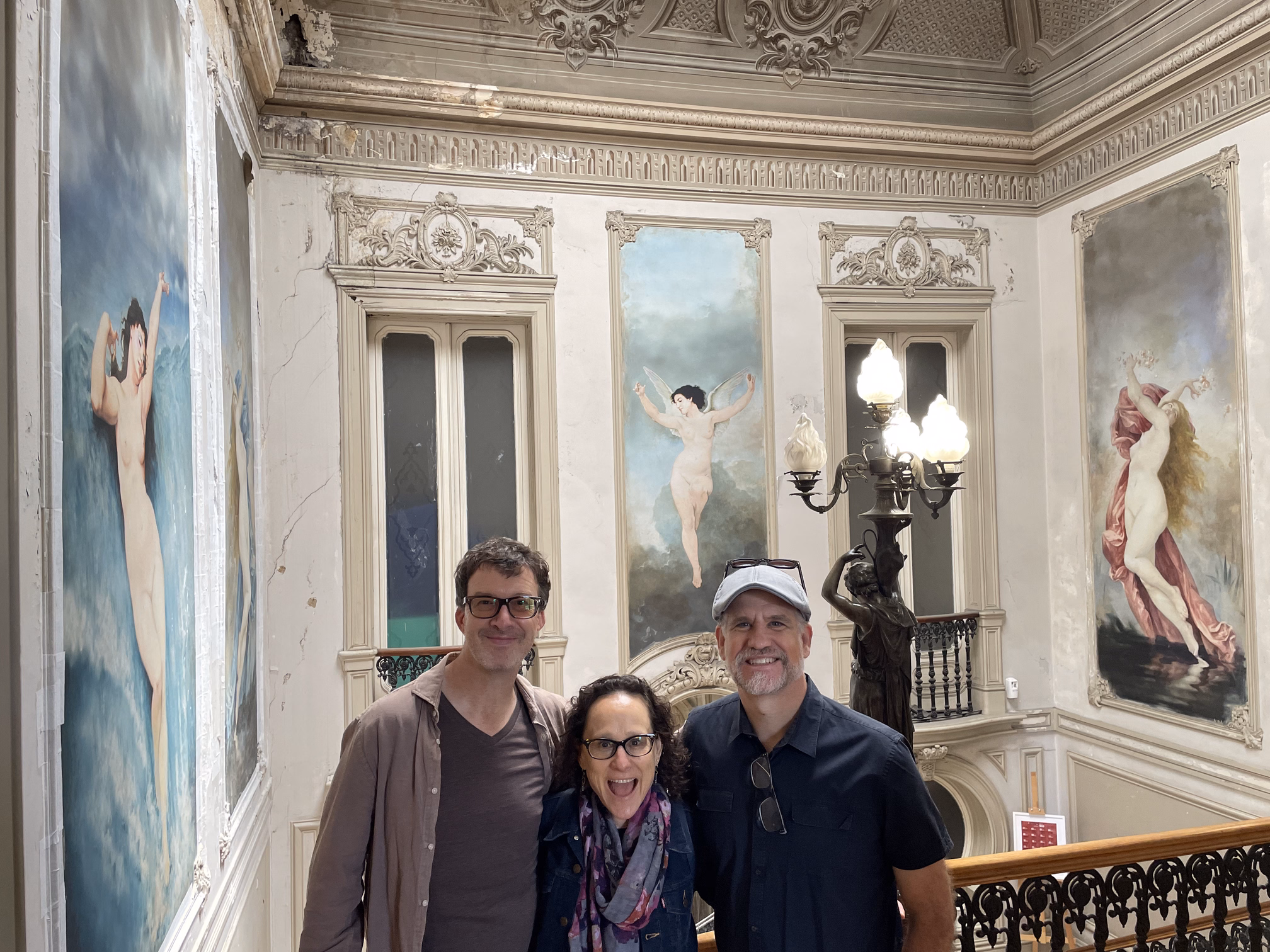 gary, katharine & hunter in art palace