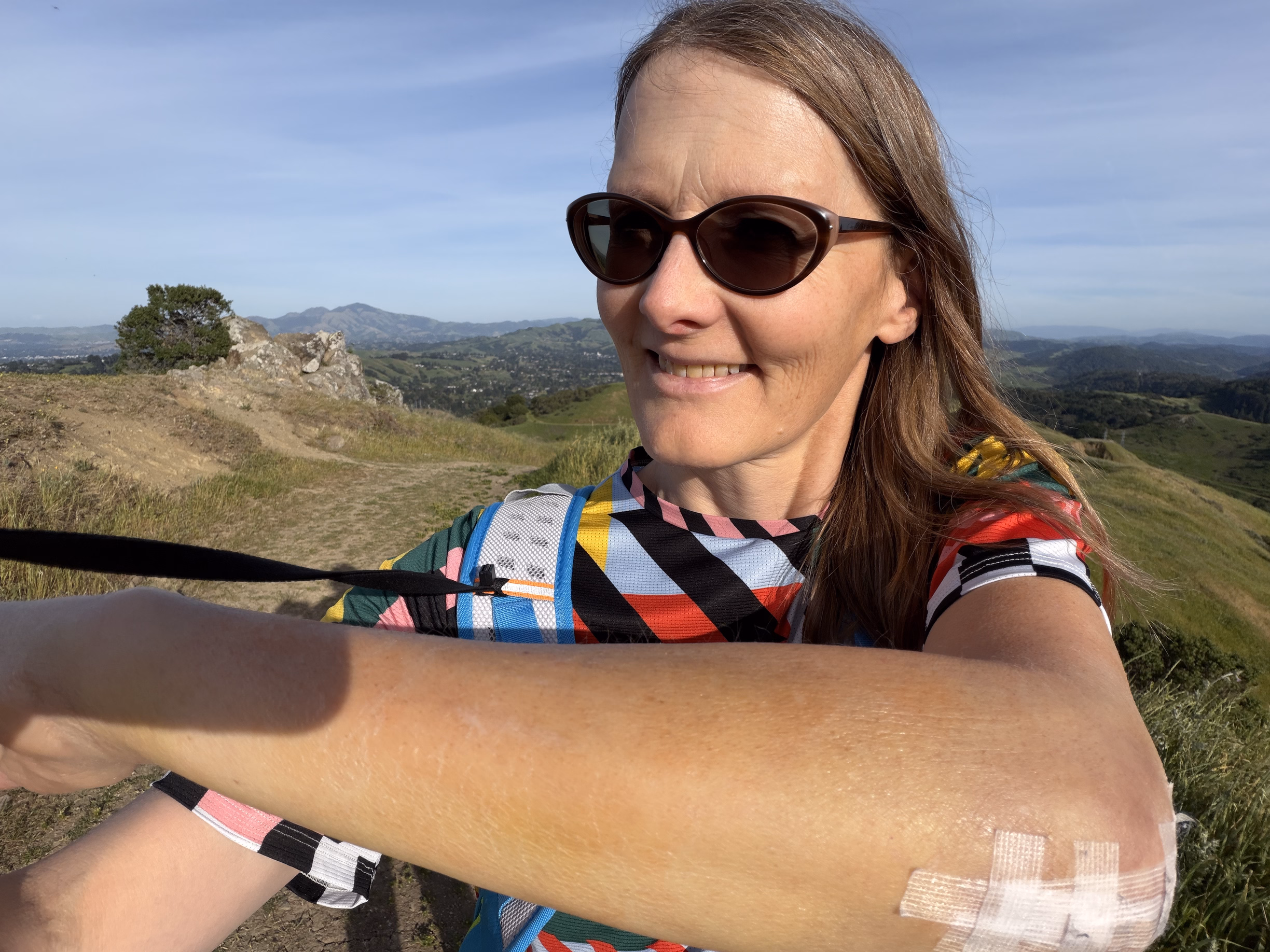 tracey hiking on fire road