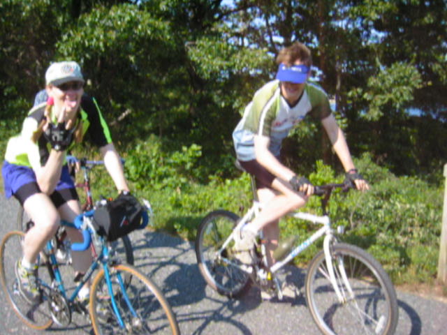 twins riding bikes