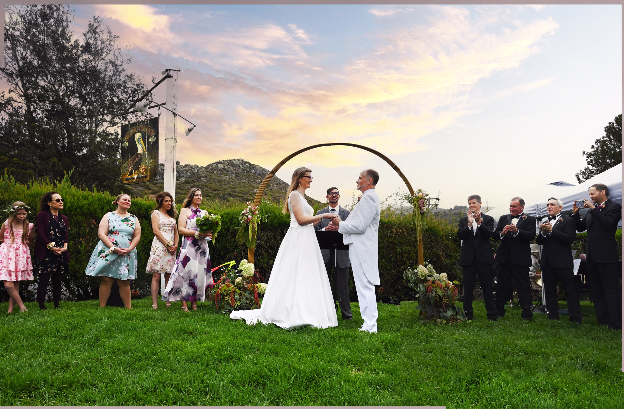 wedding with arch