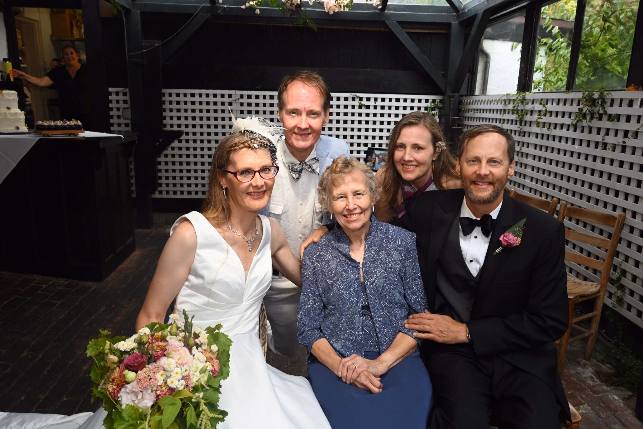 bride and family