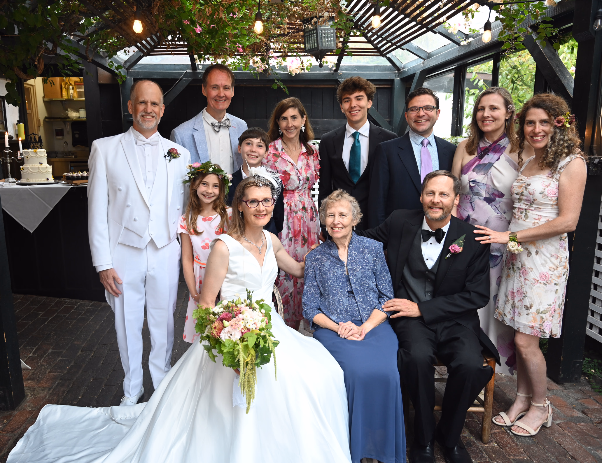 bride and family