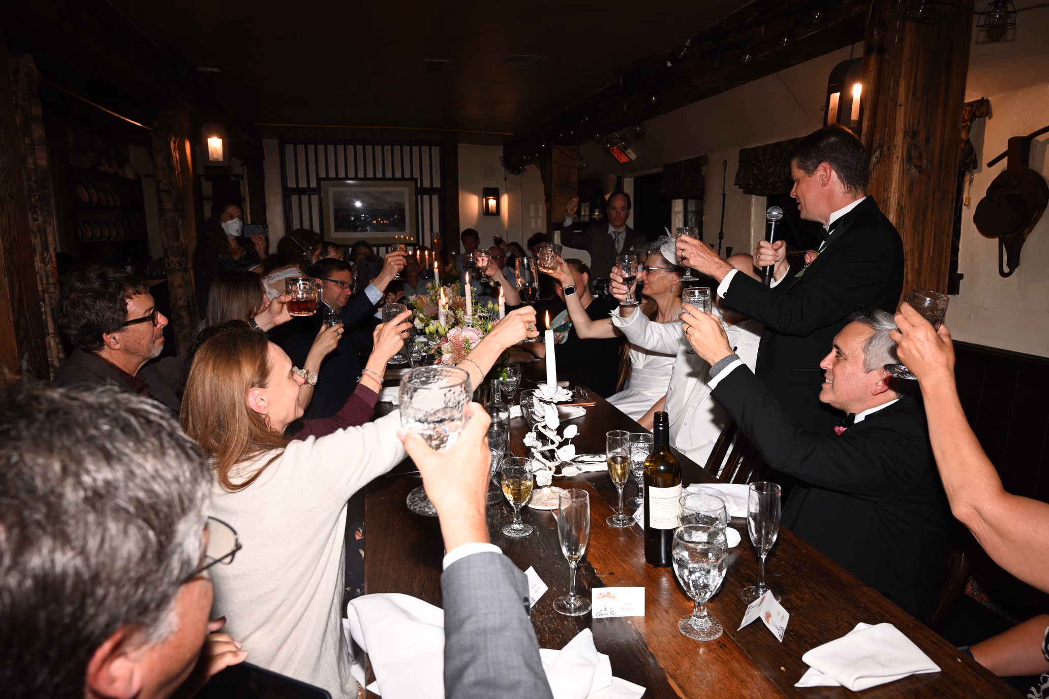 bridal party and best man toast